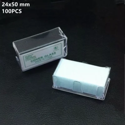 100 lamelles 24x50mm de couverture de lame pour Microscope