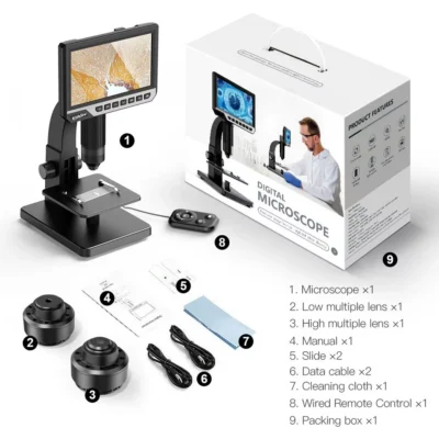 Elikliv-Microscope-num-rique-EDM11S-2000x7-IPS-12mp-1080P-Microscope-biologique-de-laboratoire-cam-ra-double-4 Microscope numérique EDM11S IPS 12mp avec caméra 1080P