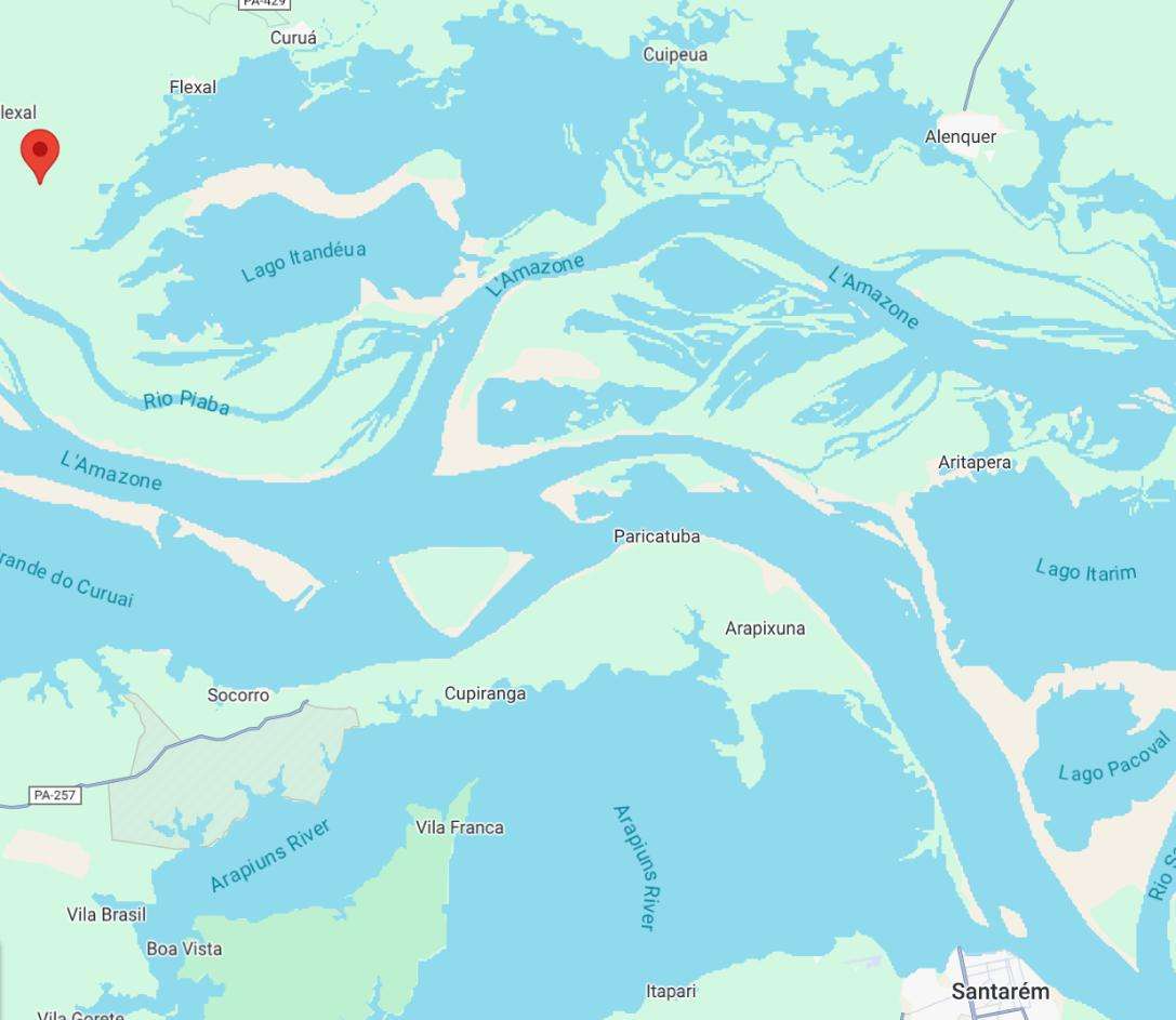 carte lago Obidos Brazil