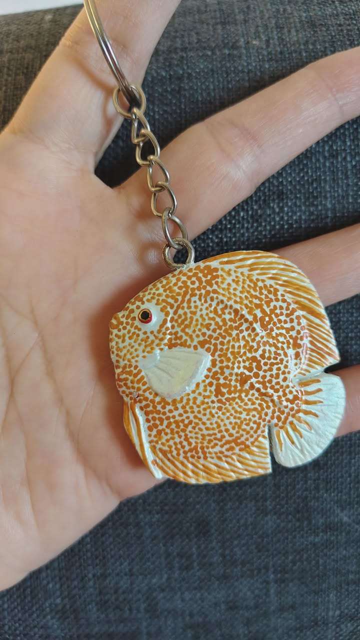 Porte clés Discus Albino Super Pathera