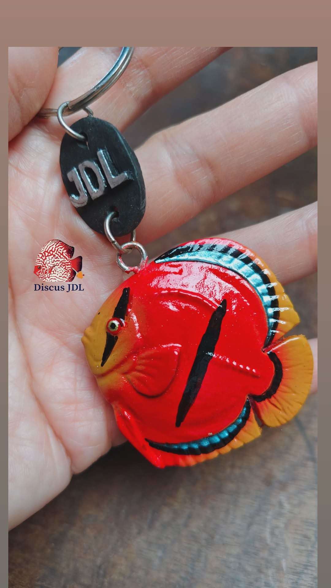 Porte clés Discus Ica red