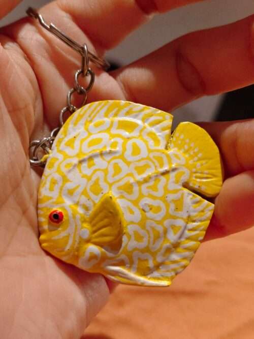 porte-clés-Discus-pigeon-yellow-jaguar