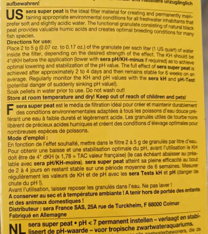 Sera Peat Granulés de tourbe