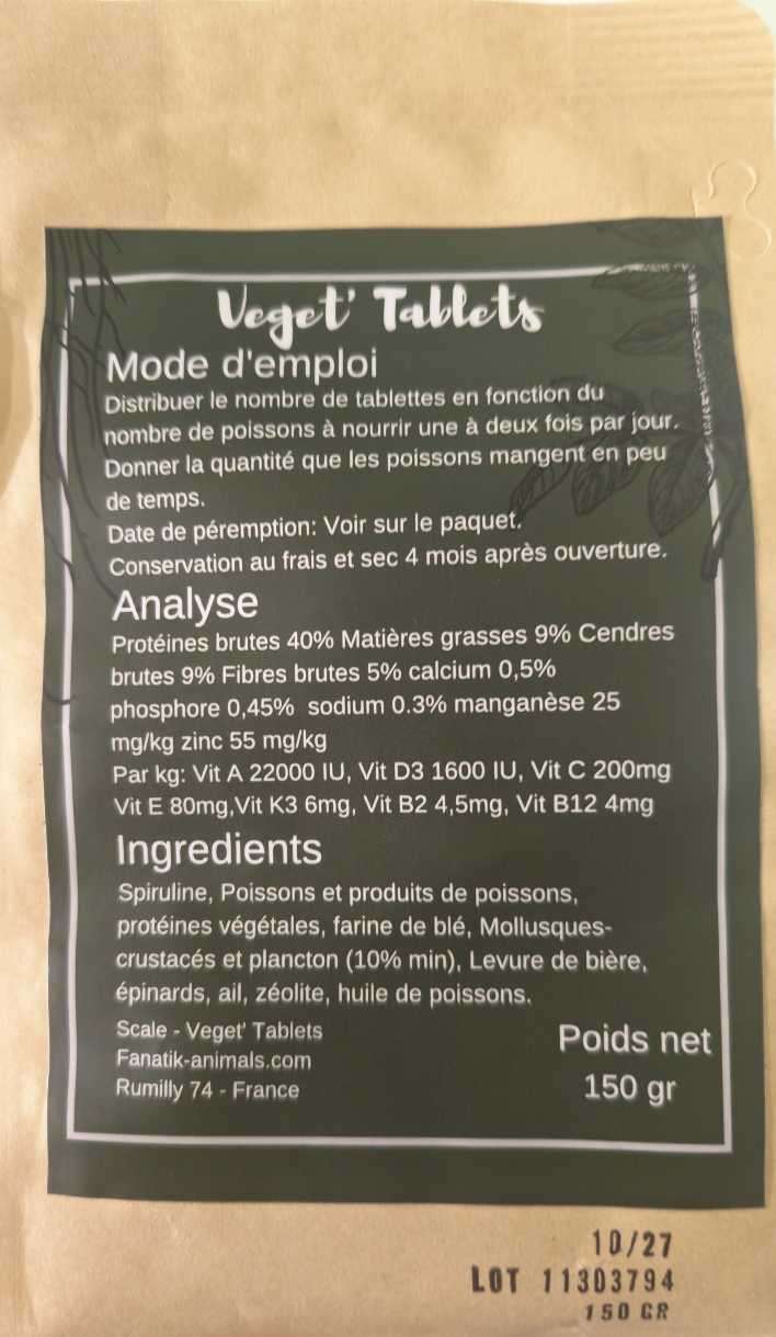 Scale Veget Tablets