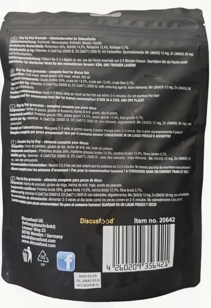 Discusfood Day by day notice